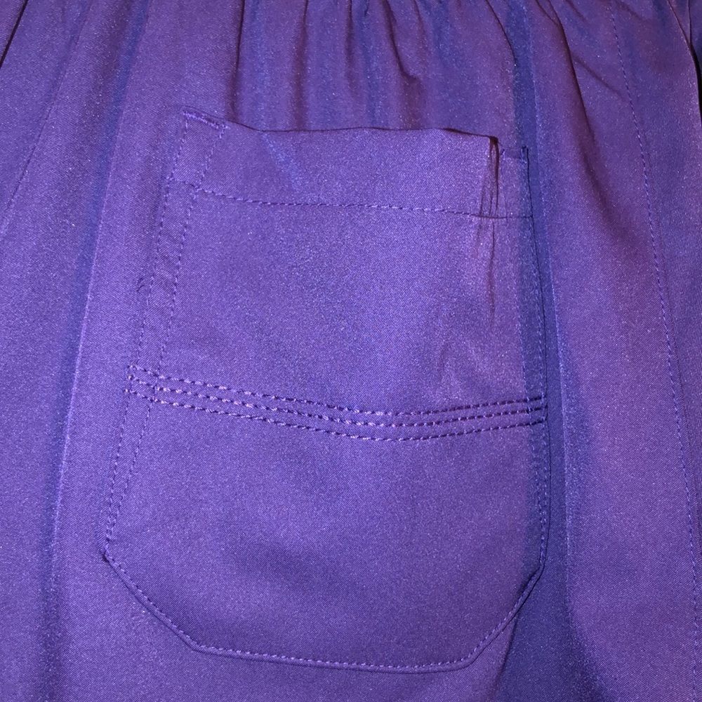 carhartt SP Force Purple Scrub Pants with Six Pockets Gold Drawstrings - Picture 10 of 14